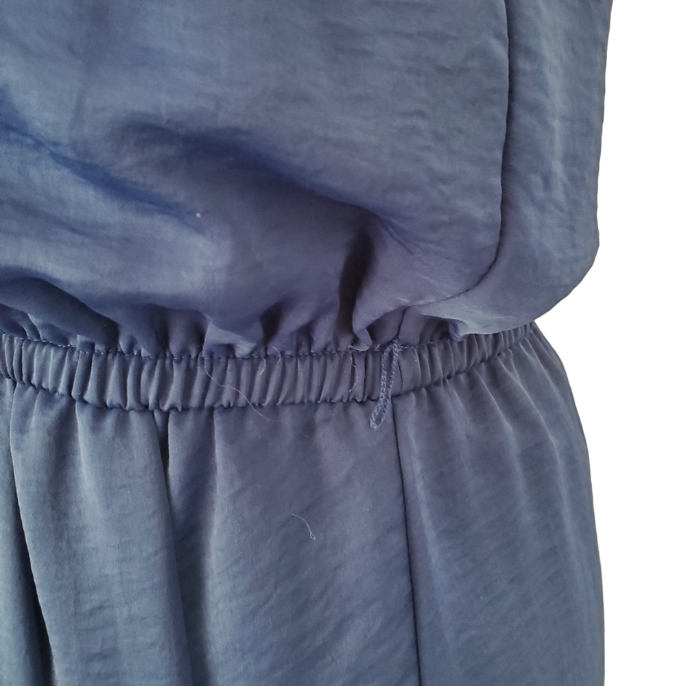 LE CHATEAU | Electric Blue Mini Sleeveless Ruffle Collar Dress (Size 9/10) - Picture 4 of 7